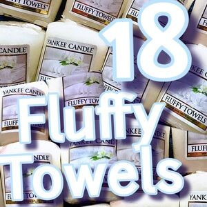 18 fluffy towels Lot Yankee Candle Scented Wax votives samplers bundle YC